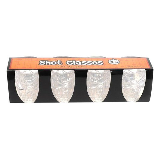 Skull Plastic Shot Glass (4pcs)