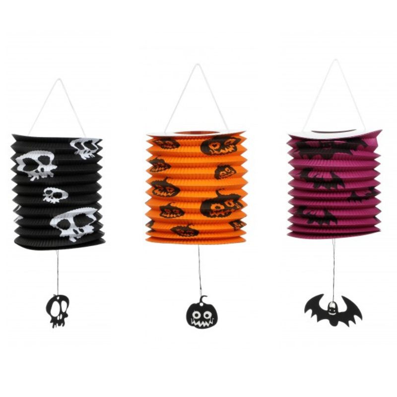 16cm Halloween Lantern Decoration 3pc Set