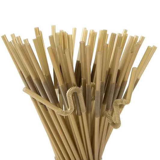 Long Neck Artisitic Straws 100pcs (Assorted Colors)