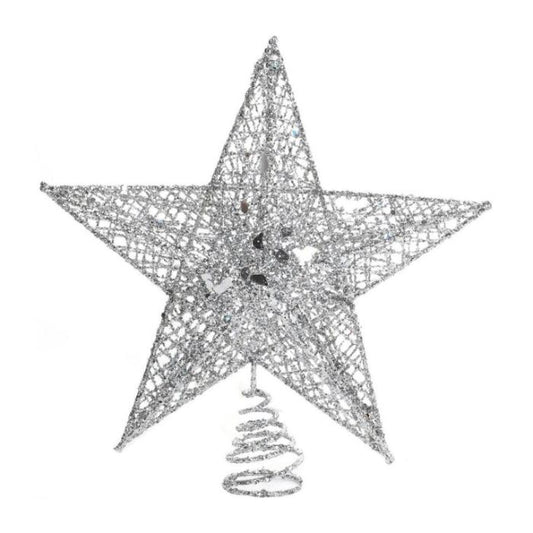 Metal Glitter Treetop Star