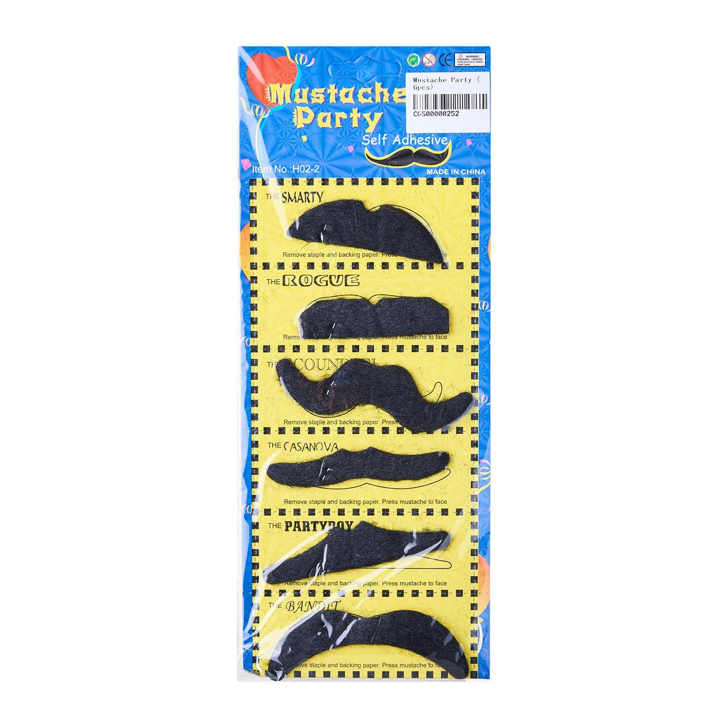 Fake Moustaches 6pc