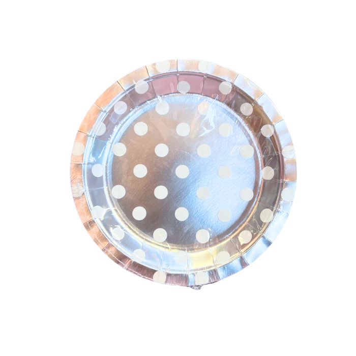 7inch Hotstamp Polka Dot Paper Plates (10pcs)