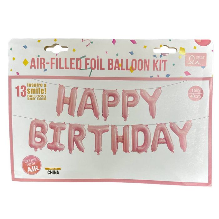 16inch Happy Birthday Foil Balloon Banner Set