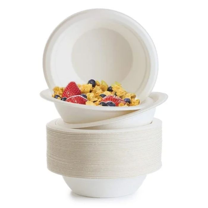 16cm Sugarcane Pulp Biodegradable Bowls (20p)