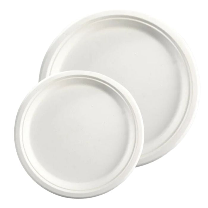 Biodegradable Sugarcane Pulp Plates (25pcs)