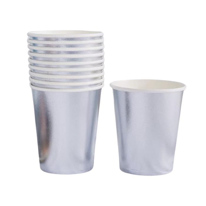 8oz Shiny Metallic Paper Cups (10pcs)