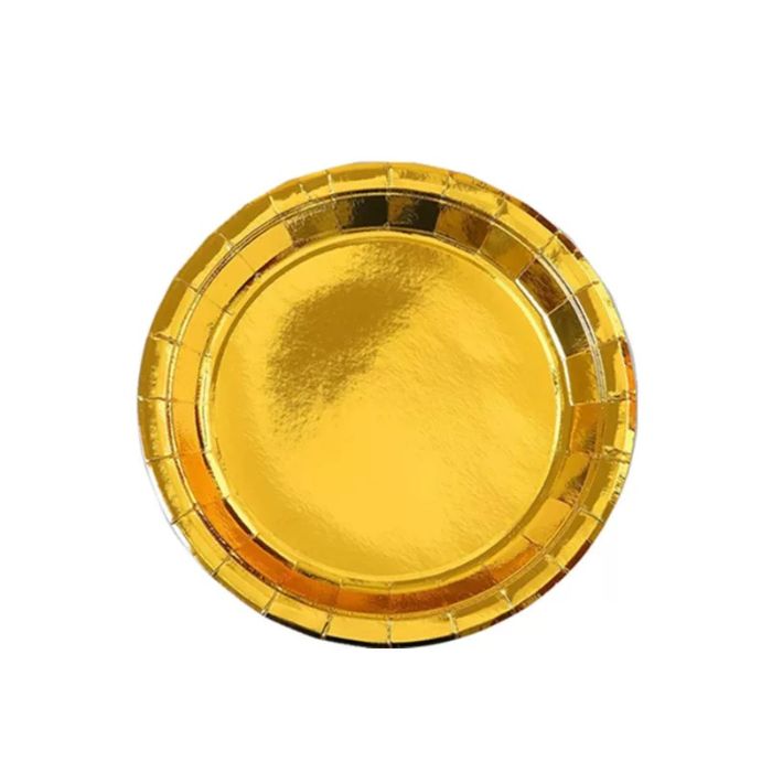 Shiny Metallic Paper Plates (10pc)
