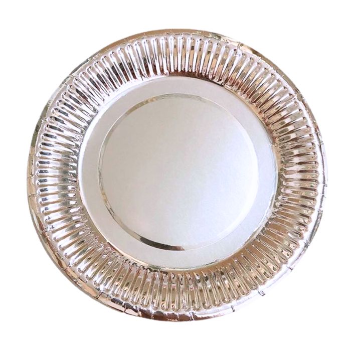 Shiny Metallic Paper Plates (10pc)