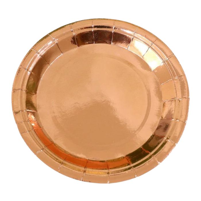 Shiny Metallic Paper Plates (10pc)