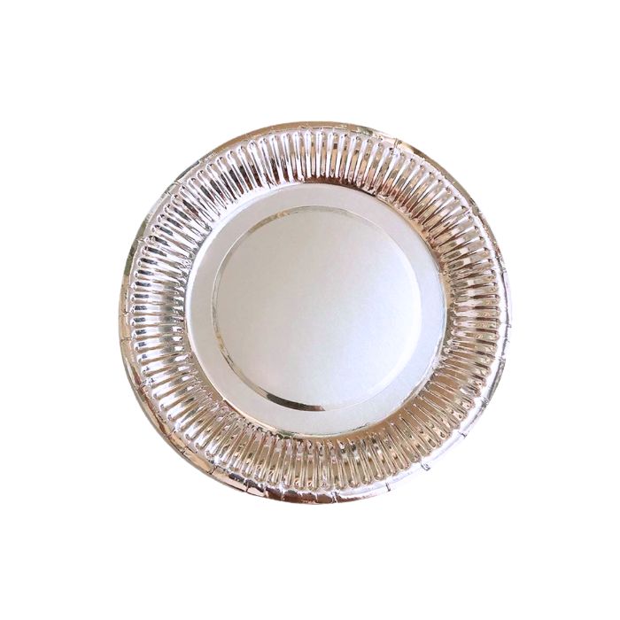 Shiny Metallic Paper Plates (10pc)