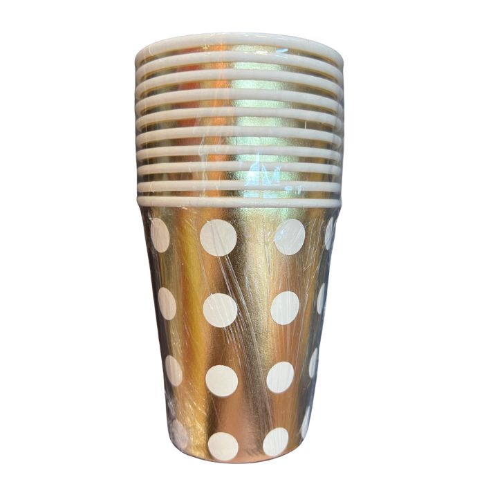 8oz Hotstamp Polka Dot Cups (10pcs)