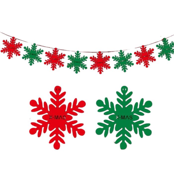 Non-woven Hanging Garland (Christmas Snowflake)