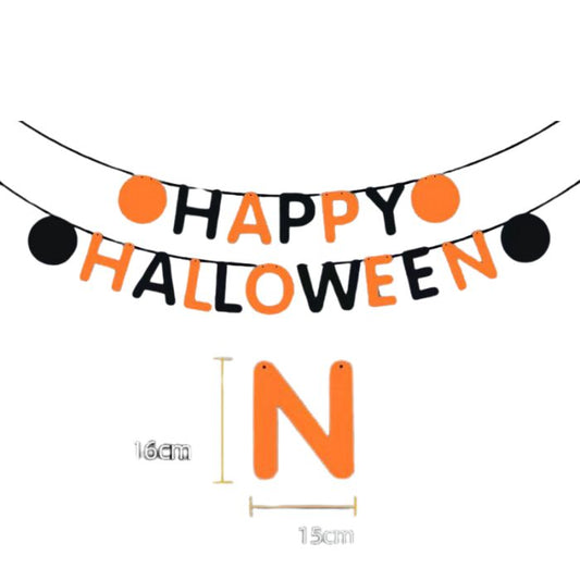 Non-woven Happy Halloween Banner Garland