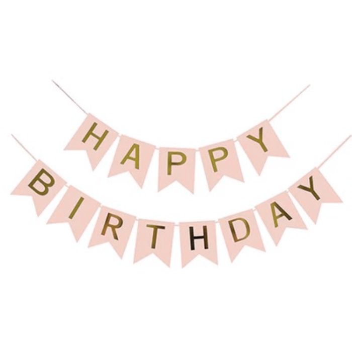 Paper Flag Happy Birthday Banner (Assorted)