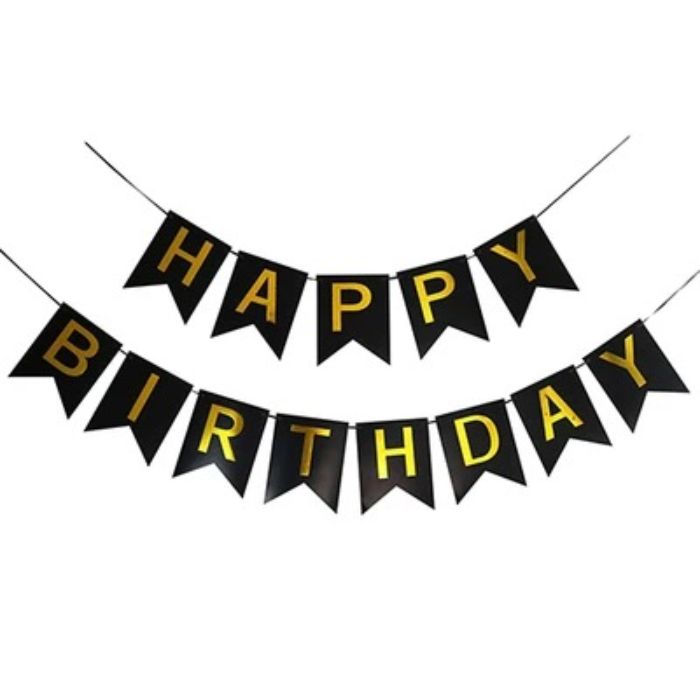 Paper Flag Happy Birthday Banner (Assorted)