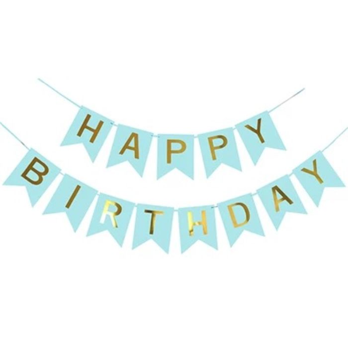 Paper Flag Happy Birthday Banner (Assorted)