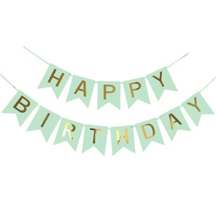 Paper Flag Happy Birthday Banner (Assorted)