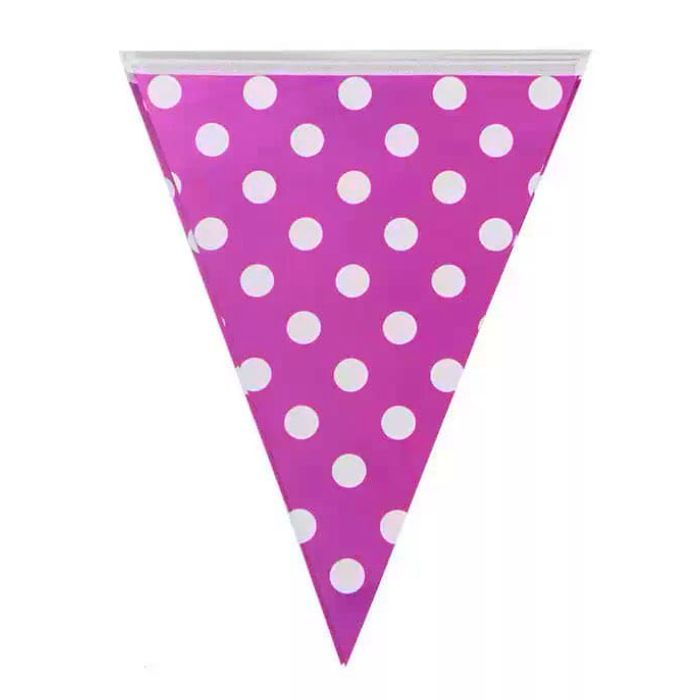 Polka Dots Triangle Bunting (Assorted Color)