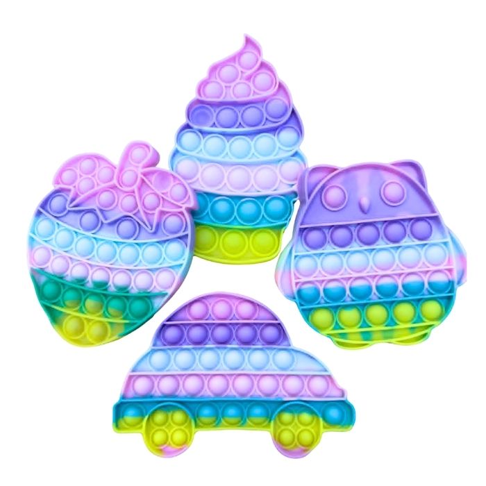 Rainbow Push Pop It Bubble Fidget Toy (Assorted)