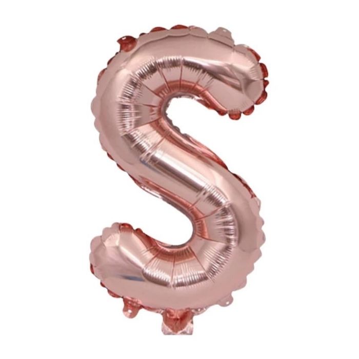 Mini Rose Gold Alphabet Foil Balloon