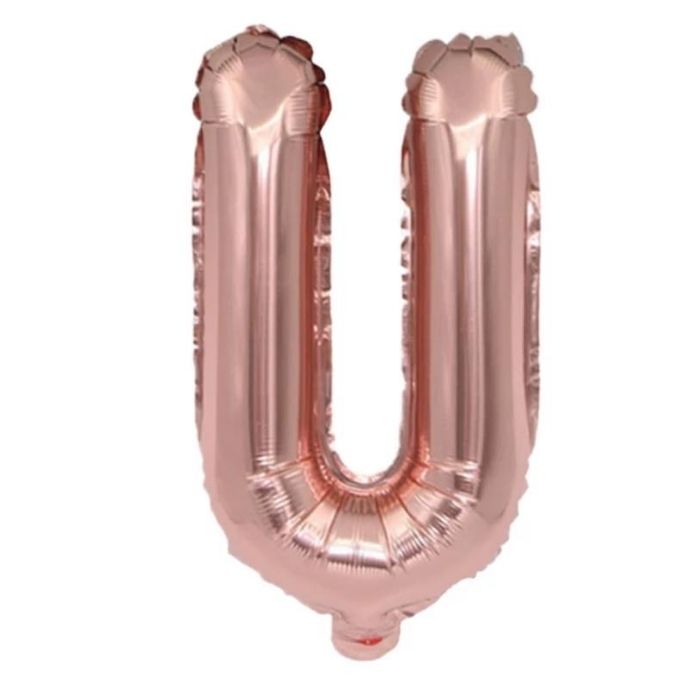 Mini Rose Gold Alphabet Foil Balloon
