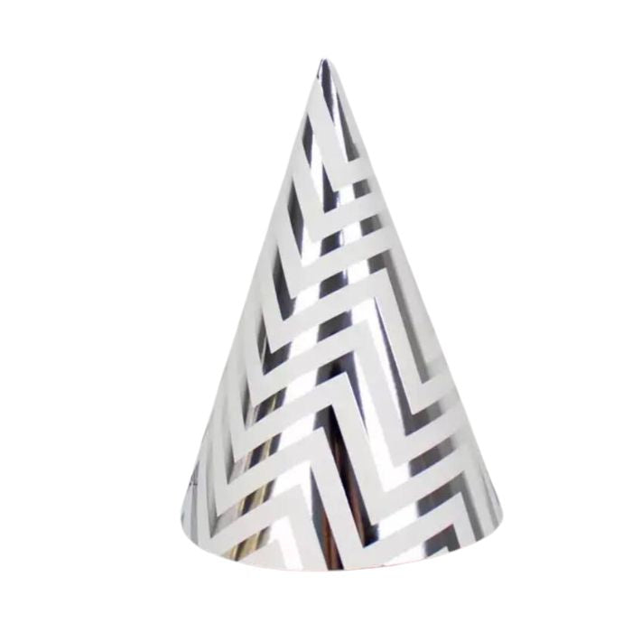 Shiny Wave Paper Cone Hats (10pc)
