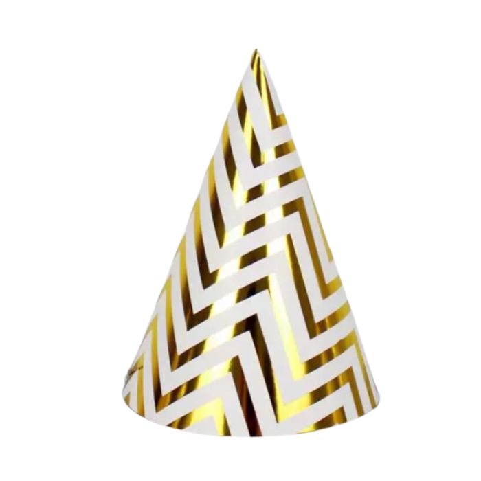 Shiny Wave Paper Cone Hats (10pc)