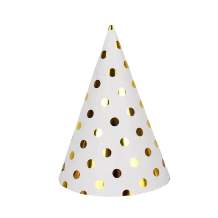 Shiny Wave Paper Cone Hats (10pc)