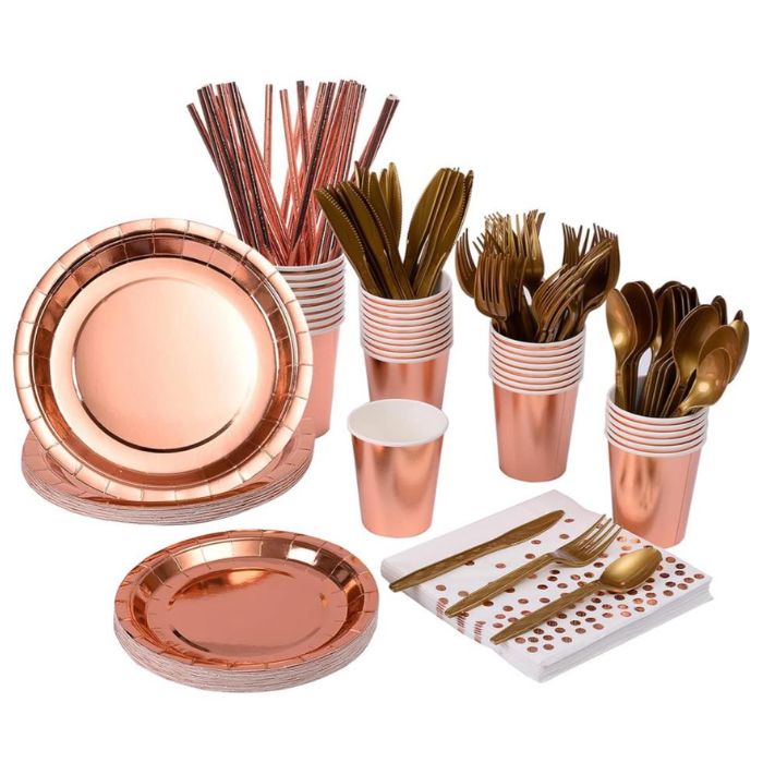 Shiny Metallic Paper Plates (10pc)
