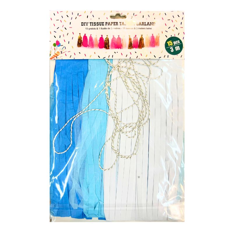 DIY Tissue Paper Tassel Garland Party Decoration