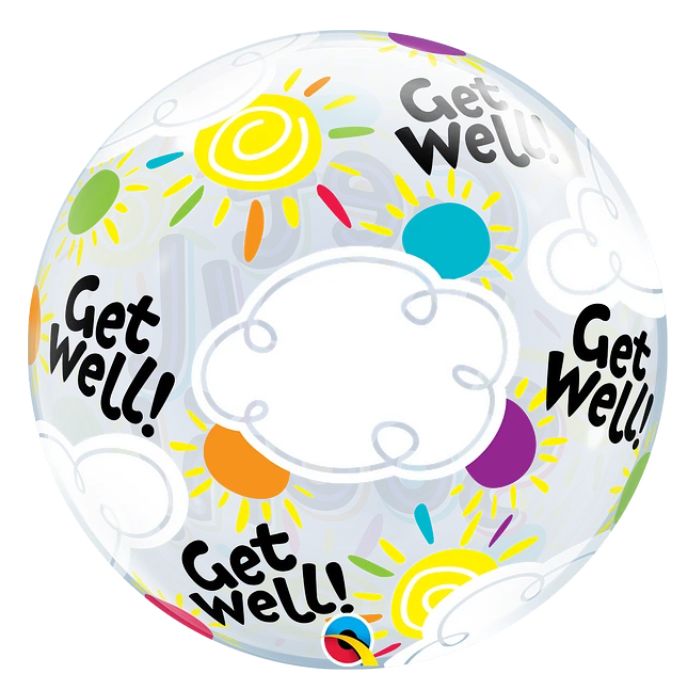 22 Inch Get Well Soon Bubbles Balloon Q49337