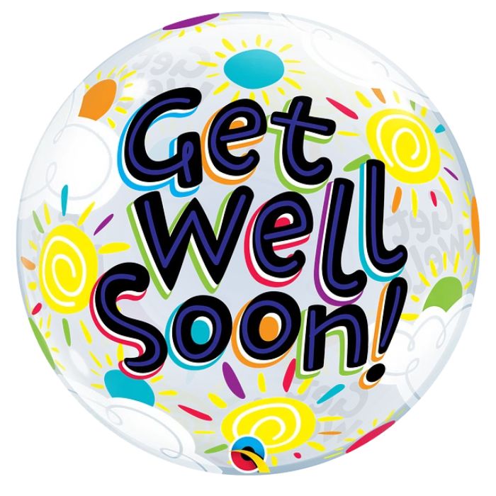 22 Inch Get Well Soon Bubbles Balloon Q49337
