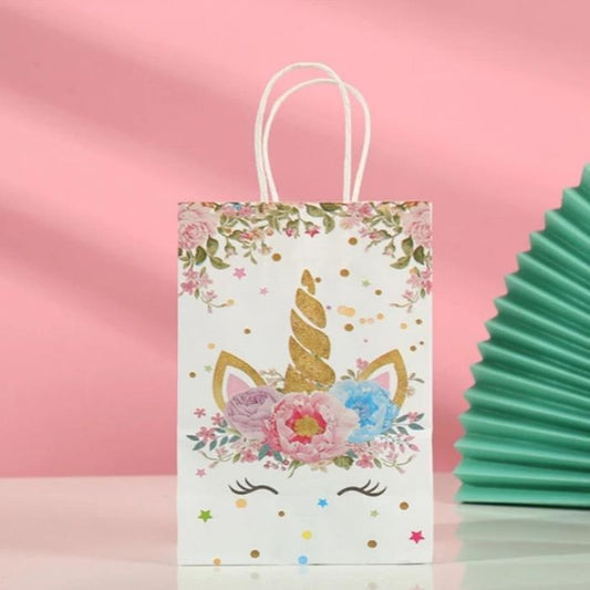 15cm X 21cm X 8cm Unicorn Kraft Paper Bag