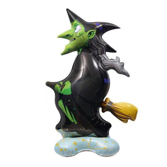 80x128cm Halloween Foil Balloon Display F1079 (Flying Witch)