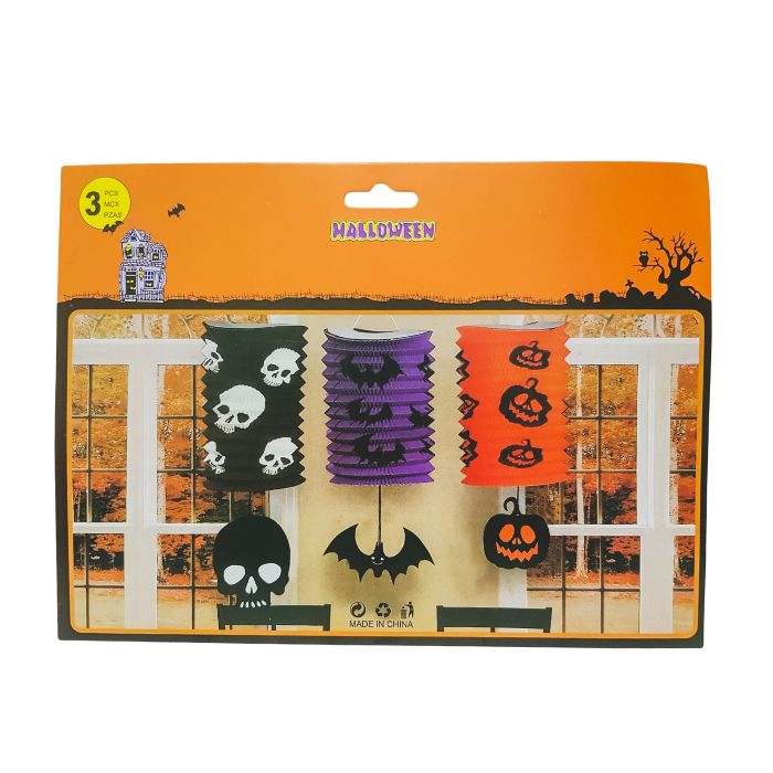 16cm Halloween Lantern Decoration 3pc Set