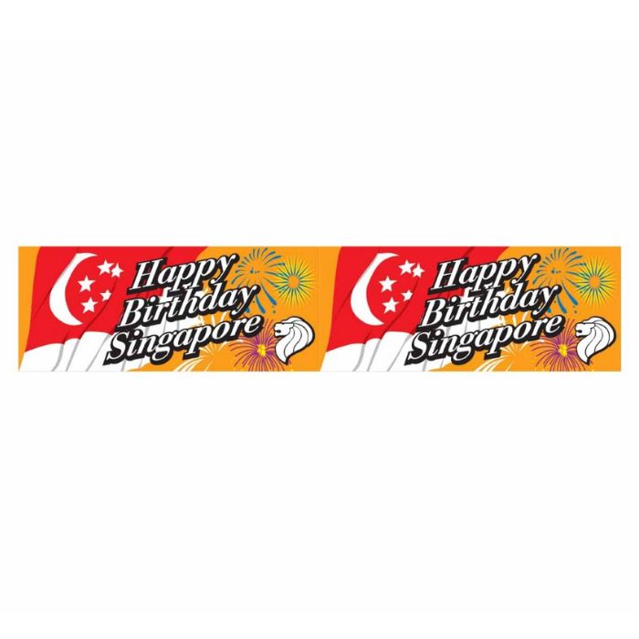 Singapore Bunting Banner C20A (Birthday Orange)