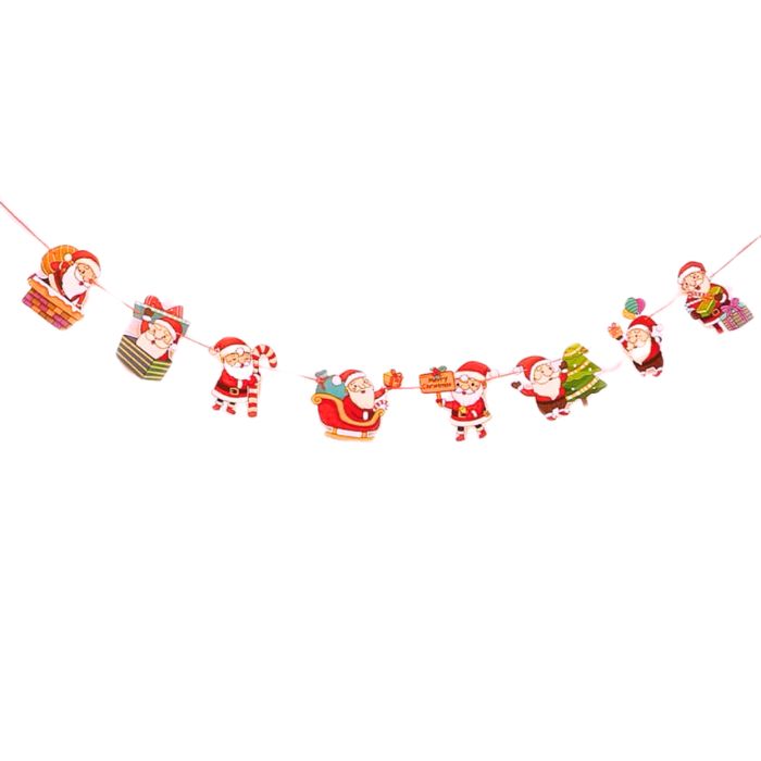 3m Merry Christmas Paper Garland Z-46 (Santa Claus)