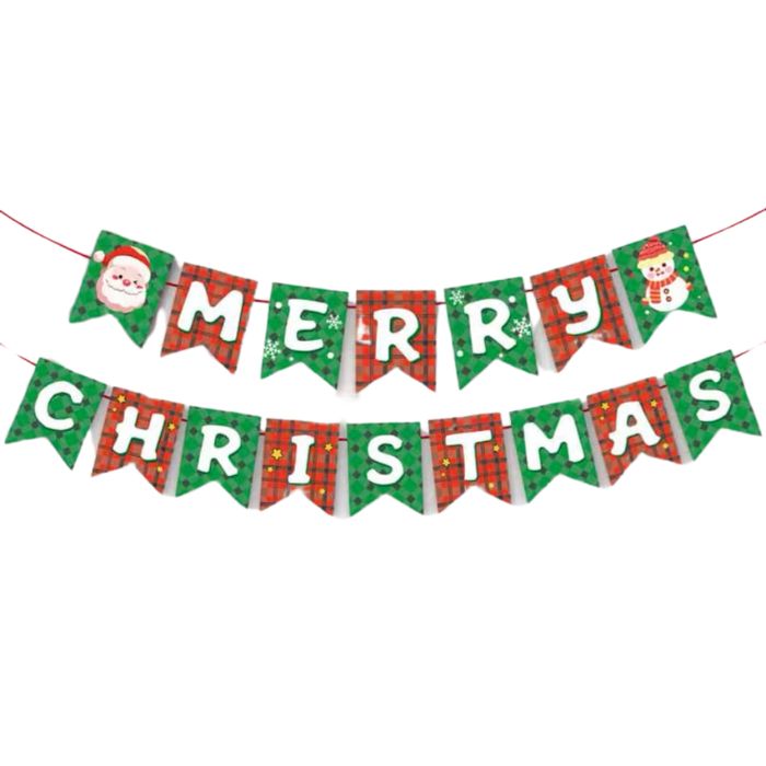 3m Merry Christmas Paper Garland Z-50 (Red Green)