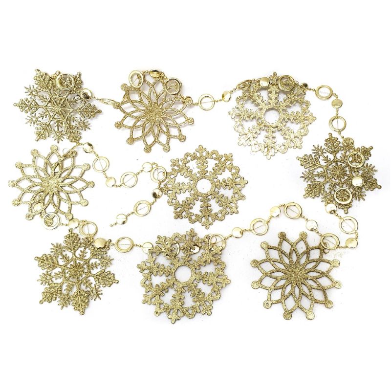 Glitter Snowflake Hanging Garland
