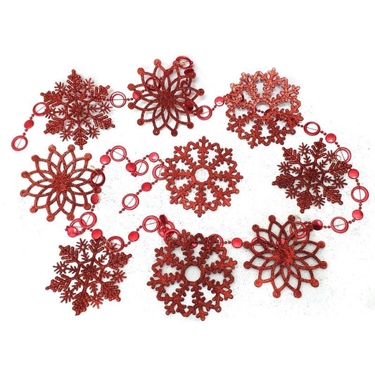 Glitter Snowflake Hanging Garland