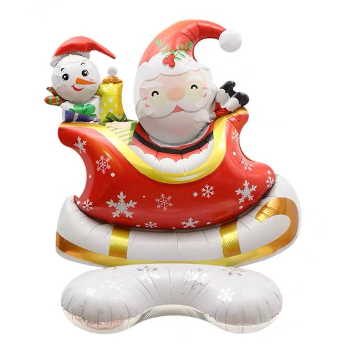 112cm Foil Balloon Decoration F0830 (Santa on Sleigh)