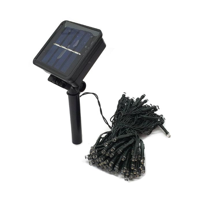 10m 100 LED 8 Functions Solar Fairy Lights (White)