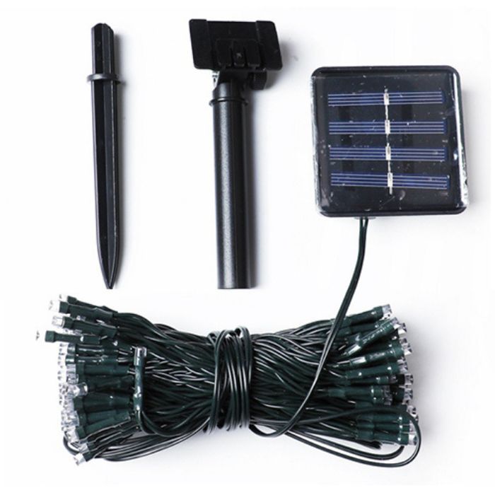10m 100 LED 8 Functions Solar Fairy Lights (White)