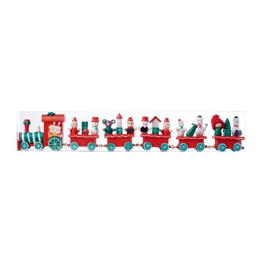 31cm Christmas Wooden Train Decoration Y01008