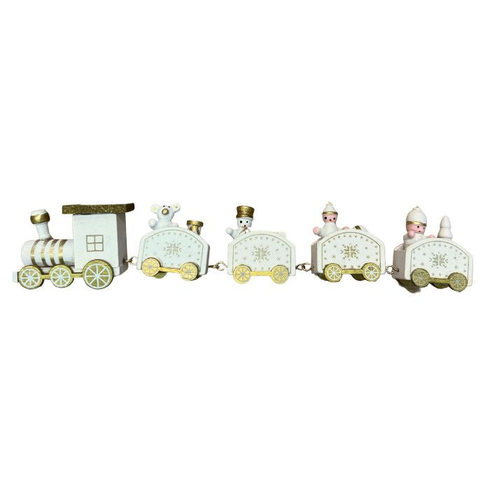 25.5cm Christmas Wooden Train Y01213