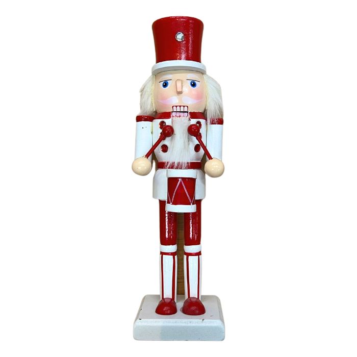 25cm Red White Nutcracker N01218