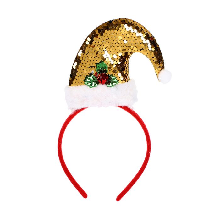 Interchangeable Color Sequin Bell Santa Hat Headband