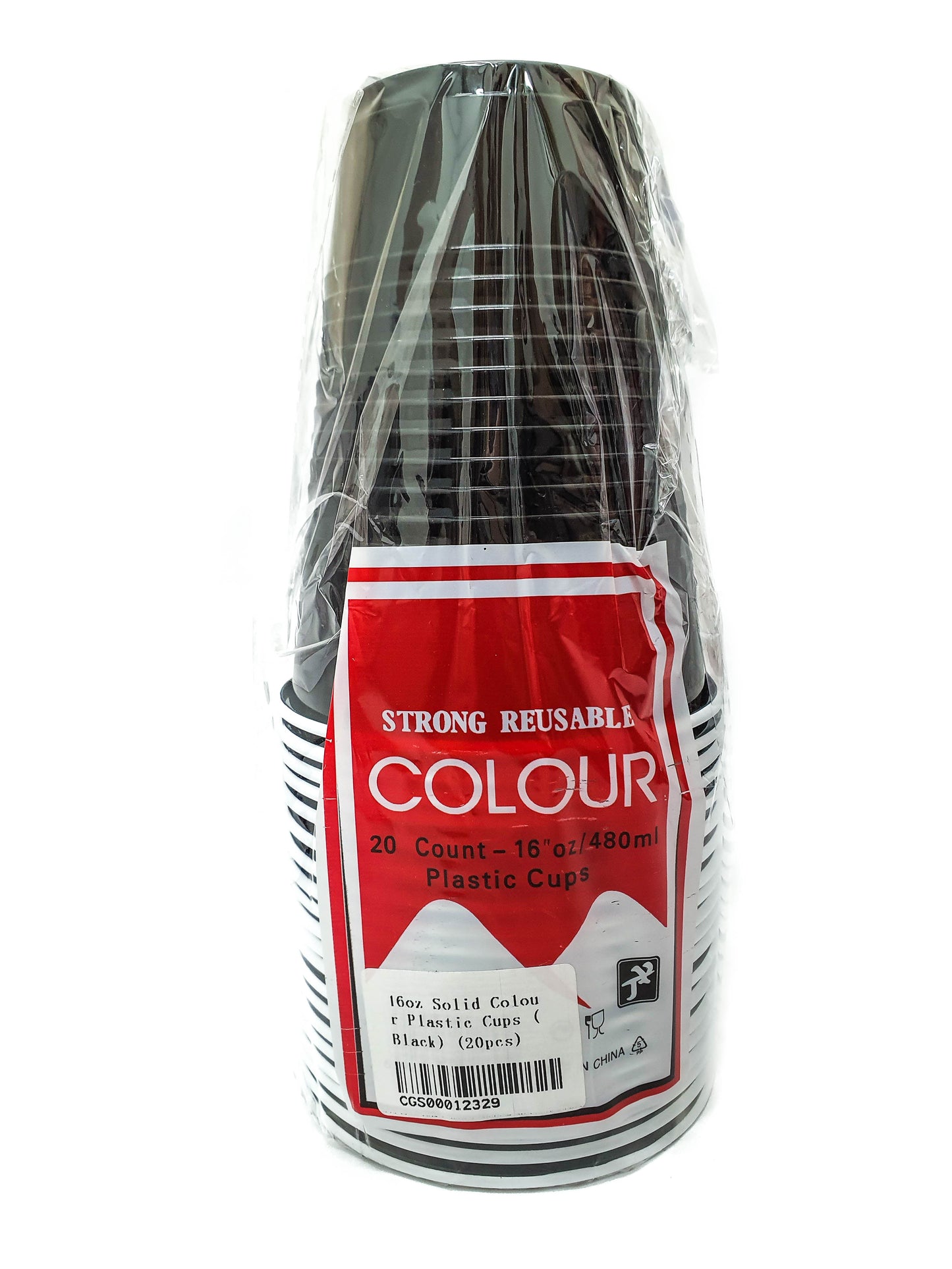 16oz Solid Colour Plastic Cups (20pcs)