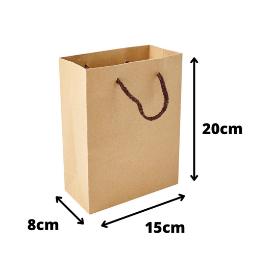 15cm X 20cm X 8cm Brown Paper Bag