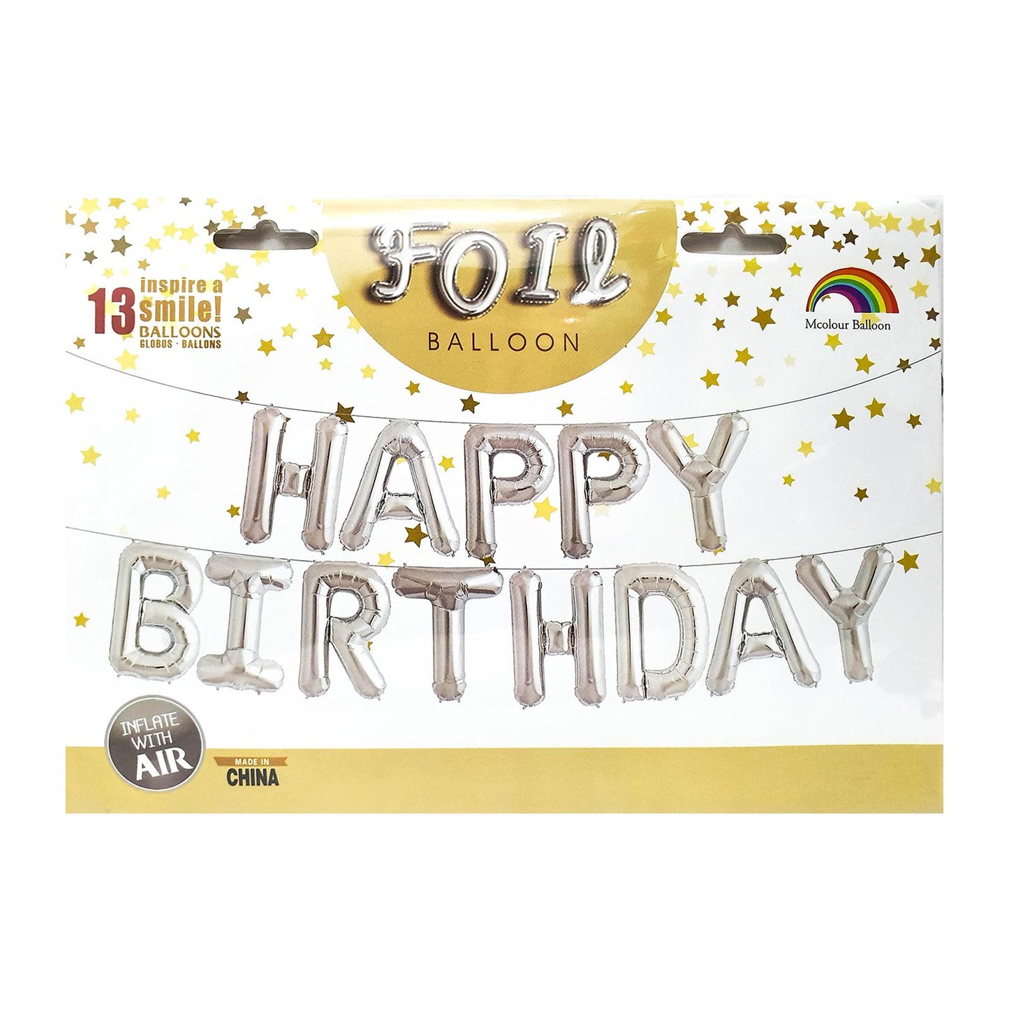 16inch Happy Birthday Foil Balloon Banner Set
